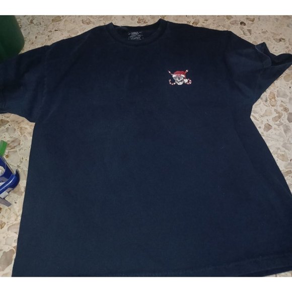 Van Van Doren's Men's Christmas Graphic Tee 2XL Navy Red White - Picture 1 of 4